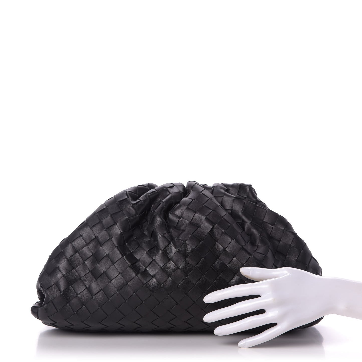 Nappa Maxi Intrecciato The Pouch Oversized Clutch Black