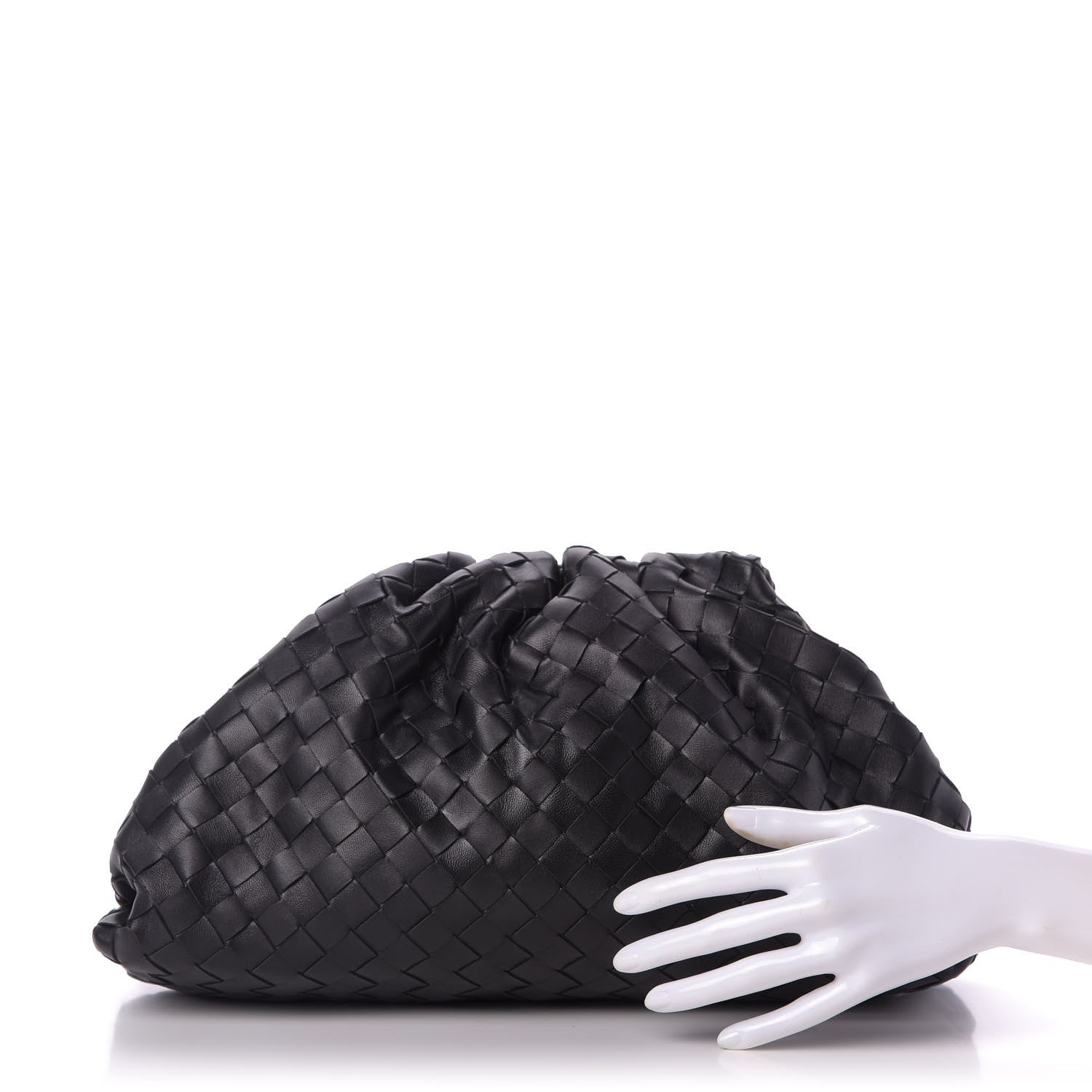 Bottega Veneta Nappa Maxi Intrecciato The Pouch Oversized Clutch Black 2 of 11