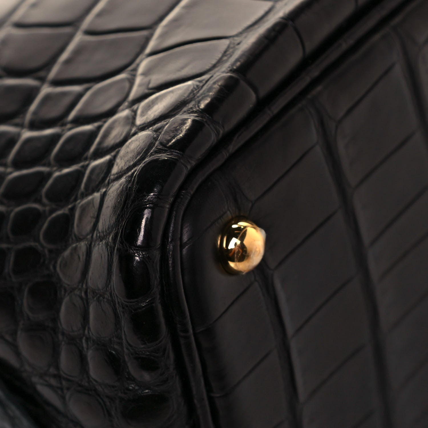 Hermes Matte Alligator Bolide Mini 1923 Black 7 of 11