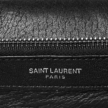 Saint Laurent Calfskin Diamond Quilted Monogram Large College Bag Black 6 of 10