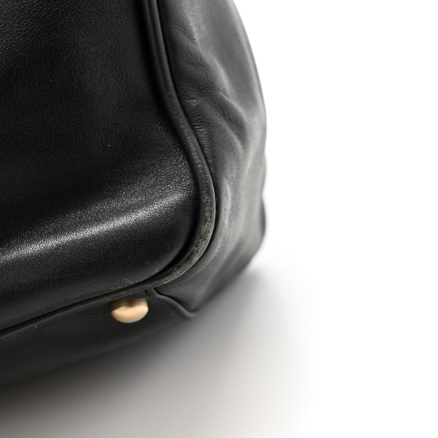 Lambskin Camellia Tote Black