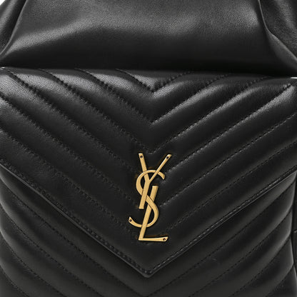 Saint Laurent Lambskin Matelasse Monogram Joe Backpack Black 7 of 9
