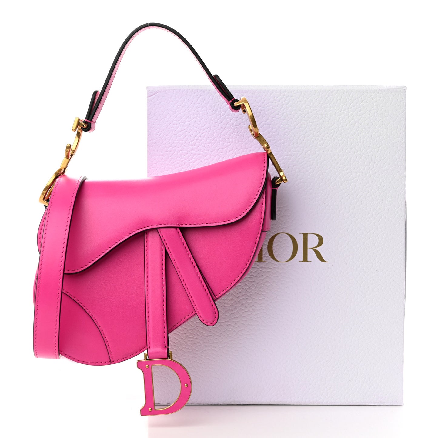 Calfskin Mini Saddle Bag Rani Pink
