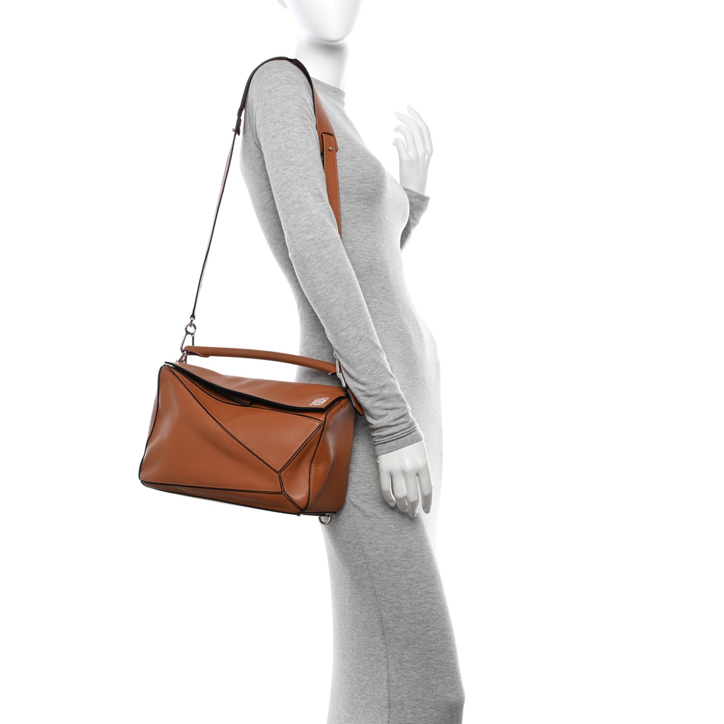 Calfskin Medium Puzzle Bag Tan