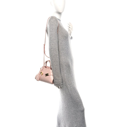 Salvatore Ferragamo Snakeskin XS Hug Bag Rose Bon Bon 3 of 17