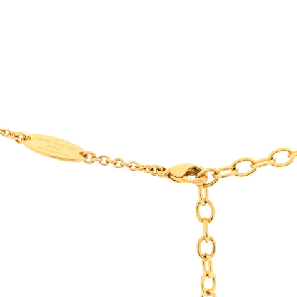 Louis Vuitton Metal Crystal LV Iconic Necklace Gold 4 of 4