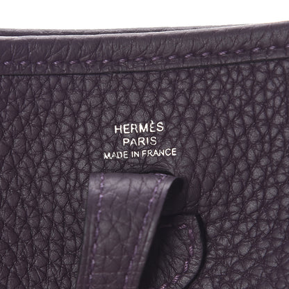 Hermes Taurillon Clemence Evelyne TPM Raisin 8 of 10