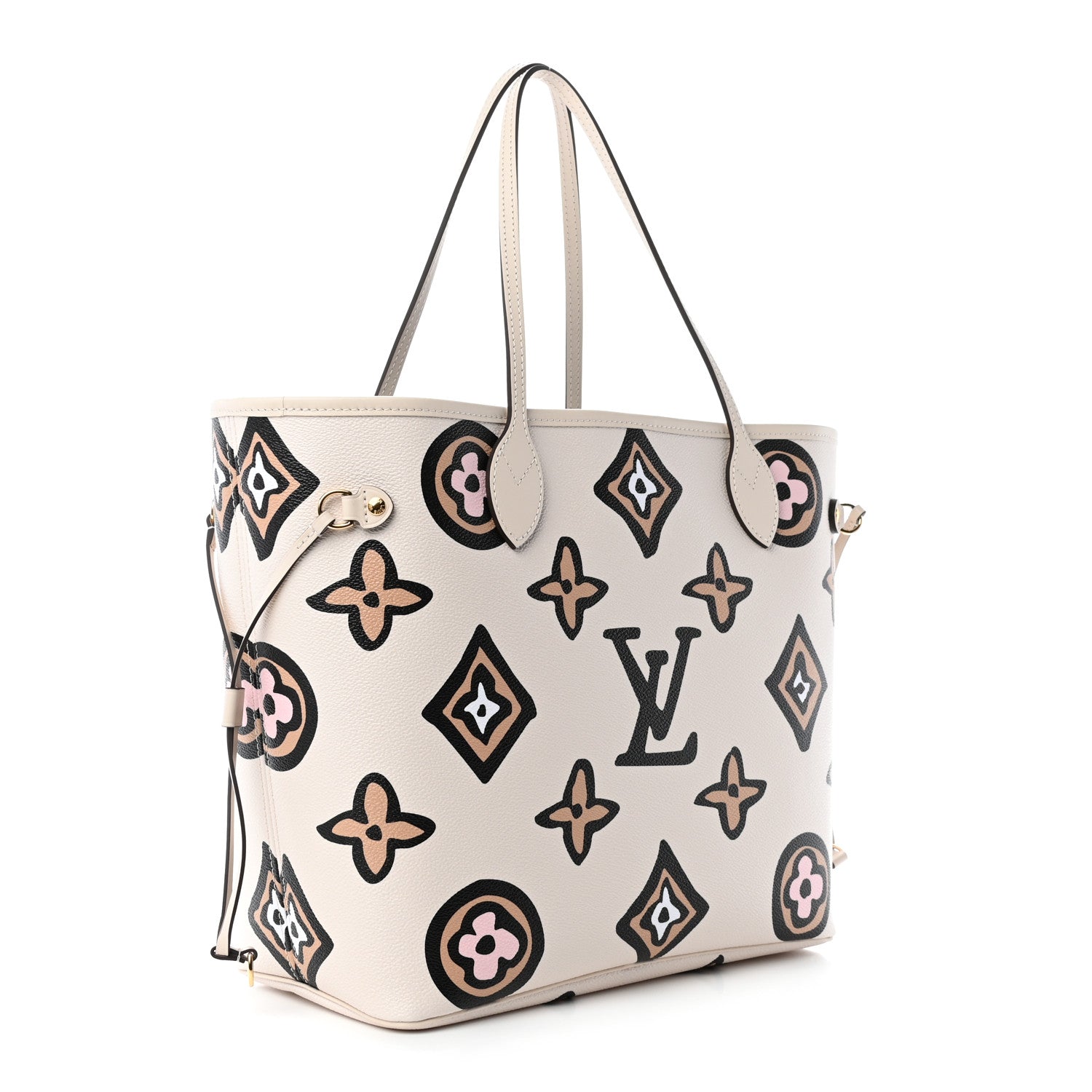 Louis Vuitton Monogram Giant Wild At Heart Neverfull MM Creme 2 of 4
