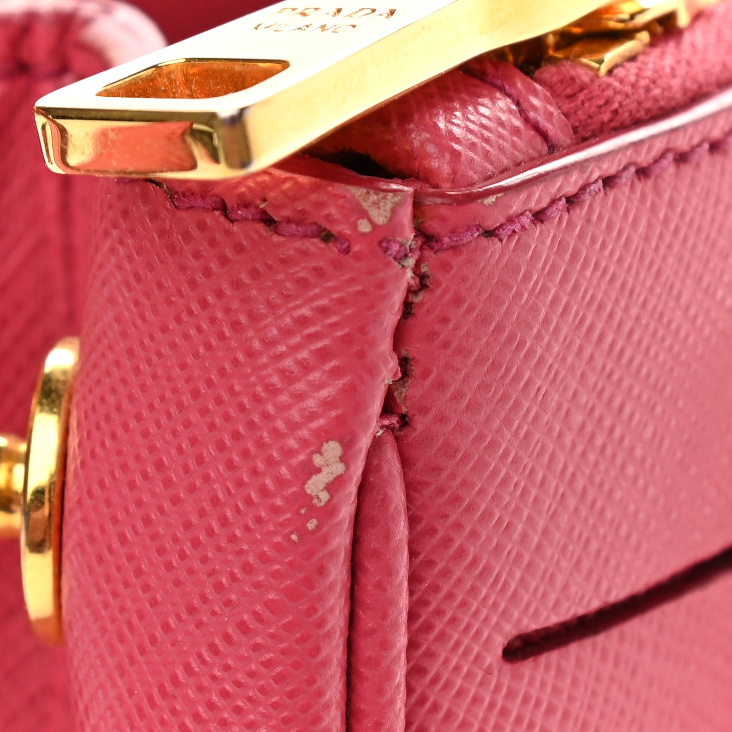 Prada Saffiano Small Galleria Double Zip Tote Peonia 9 of 13