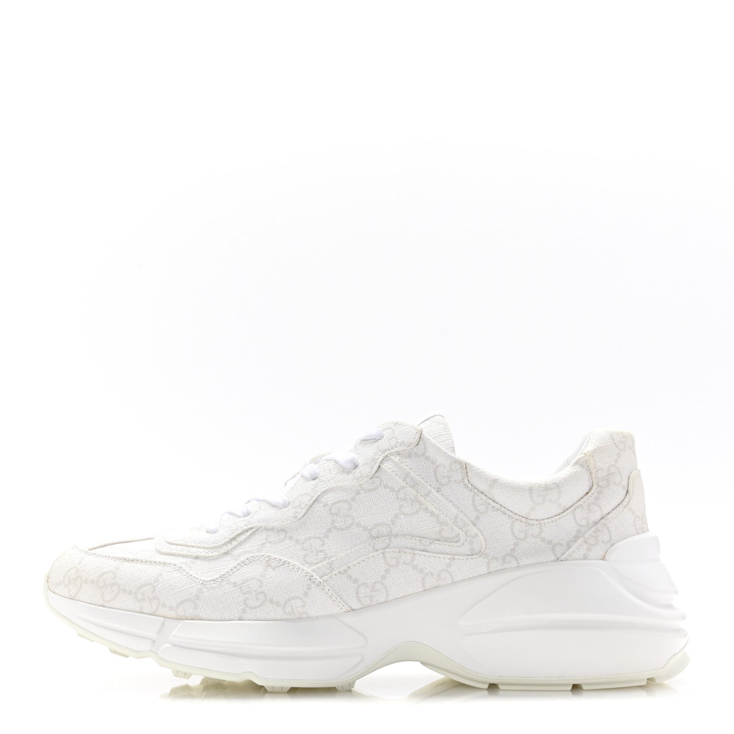GG Supreme Monogram Mens Rhyton Sneakers 9 White