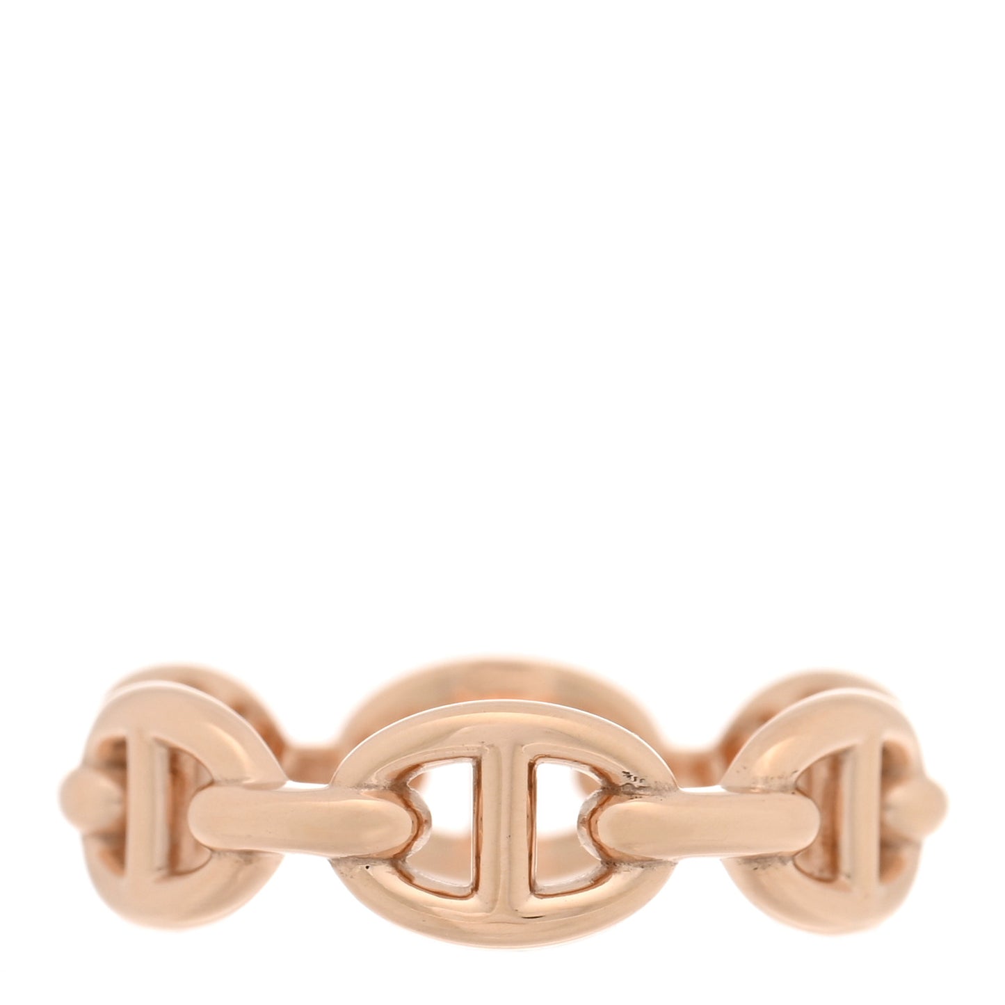 18K Rose Gold PM Chaine d'Ancre Enchainee Ring 53 6.5