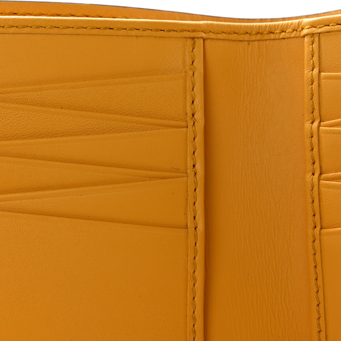 Calfskin Embossed Tiger Bi-Fold Wallet Yellow