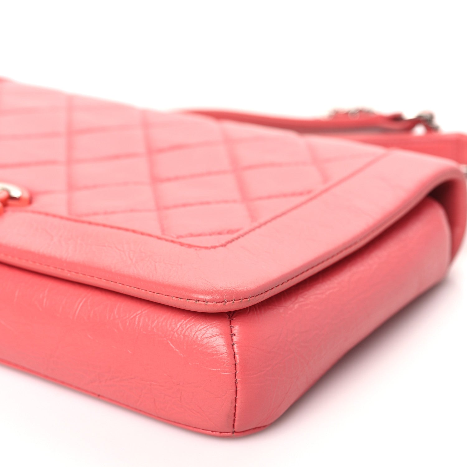 Chanel Crumpled Calfskin Quilted Bi Vintage Small Single Flap Pink 11 of 11
