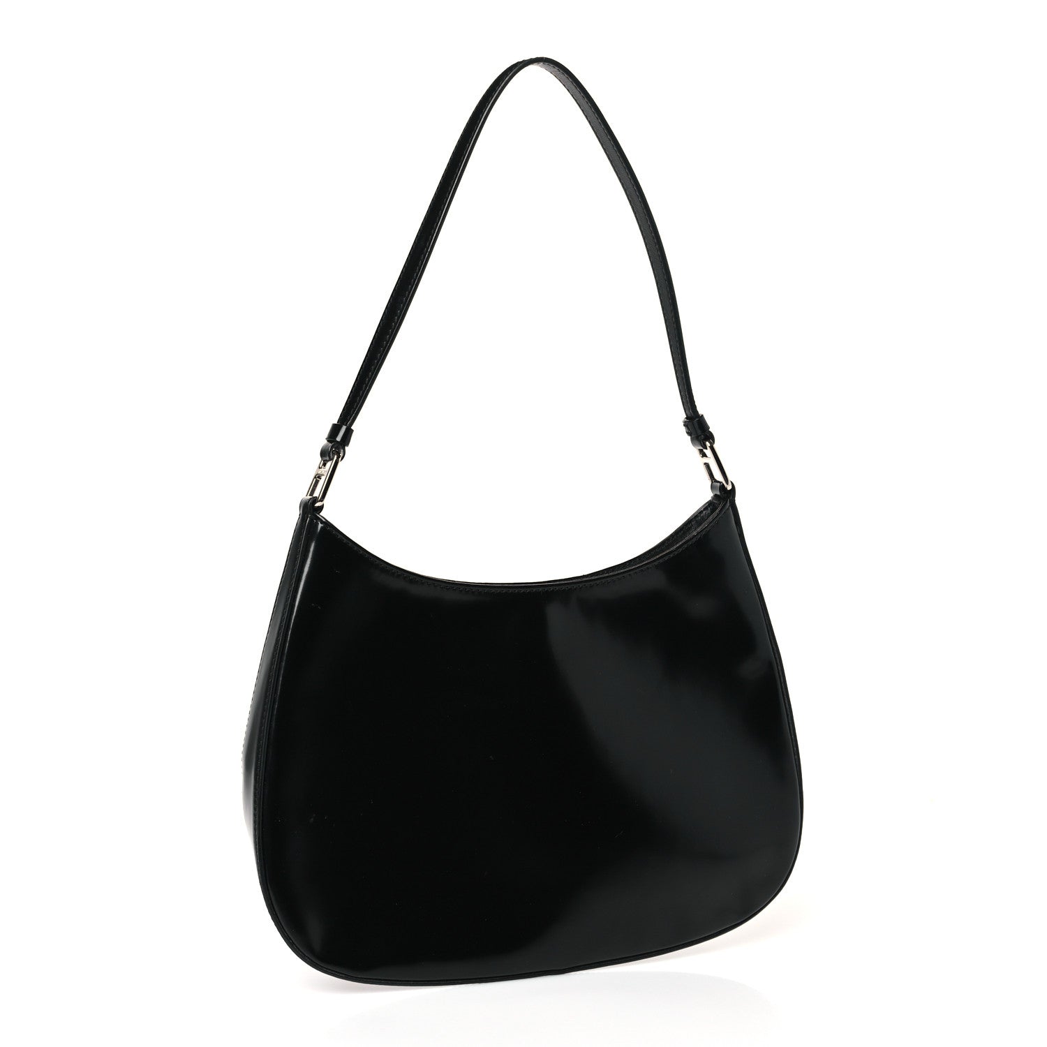 Prada Spazzolato Cleo Shoulder Bag Black 3 of 8