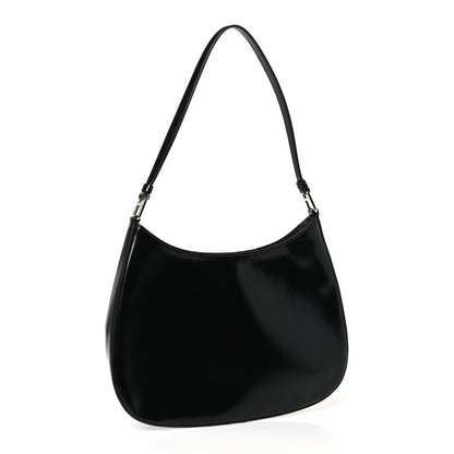 Prada Spazzolato Cleo Shoulder Bag Black 3 of 8