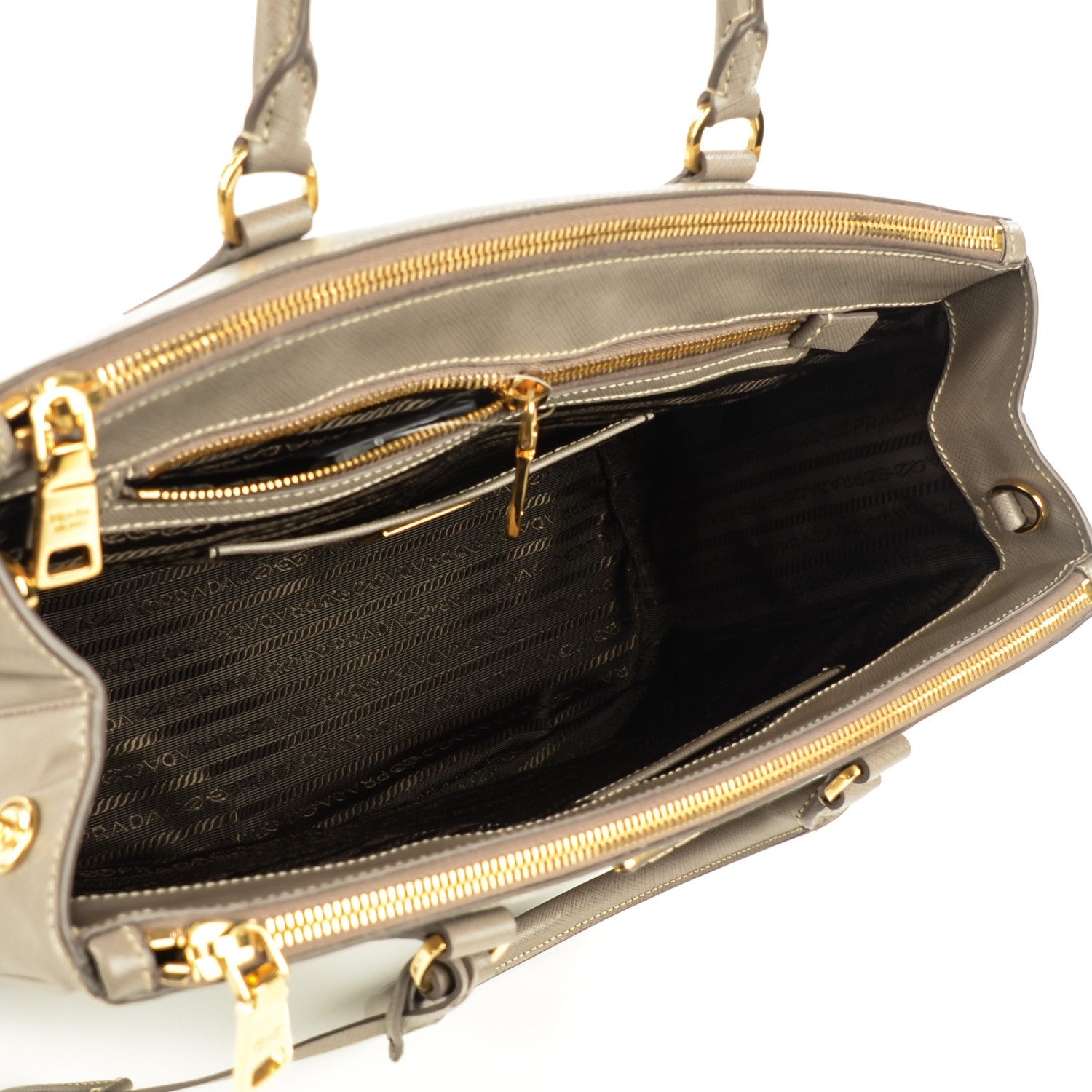 Prada Saffiano Medium Galleria Double Zip Tote Argilla 7 of 11