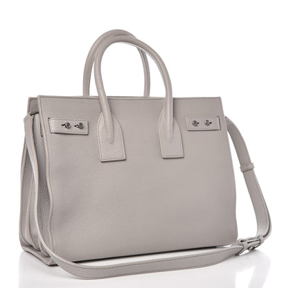 Saint Laurent Grained Calfskin Small Supple Sac De Jour Souris 4 of 11