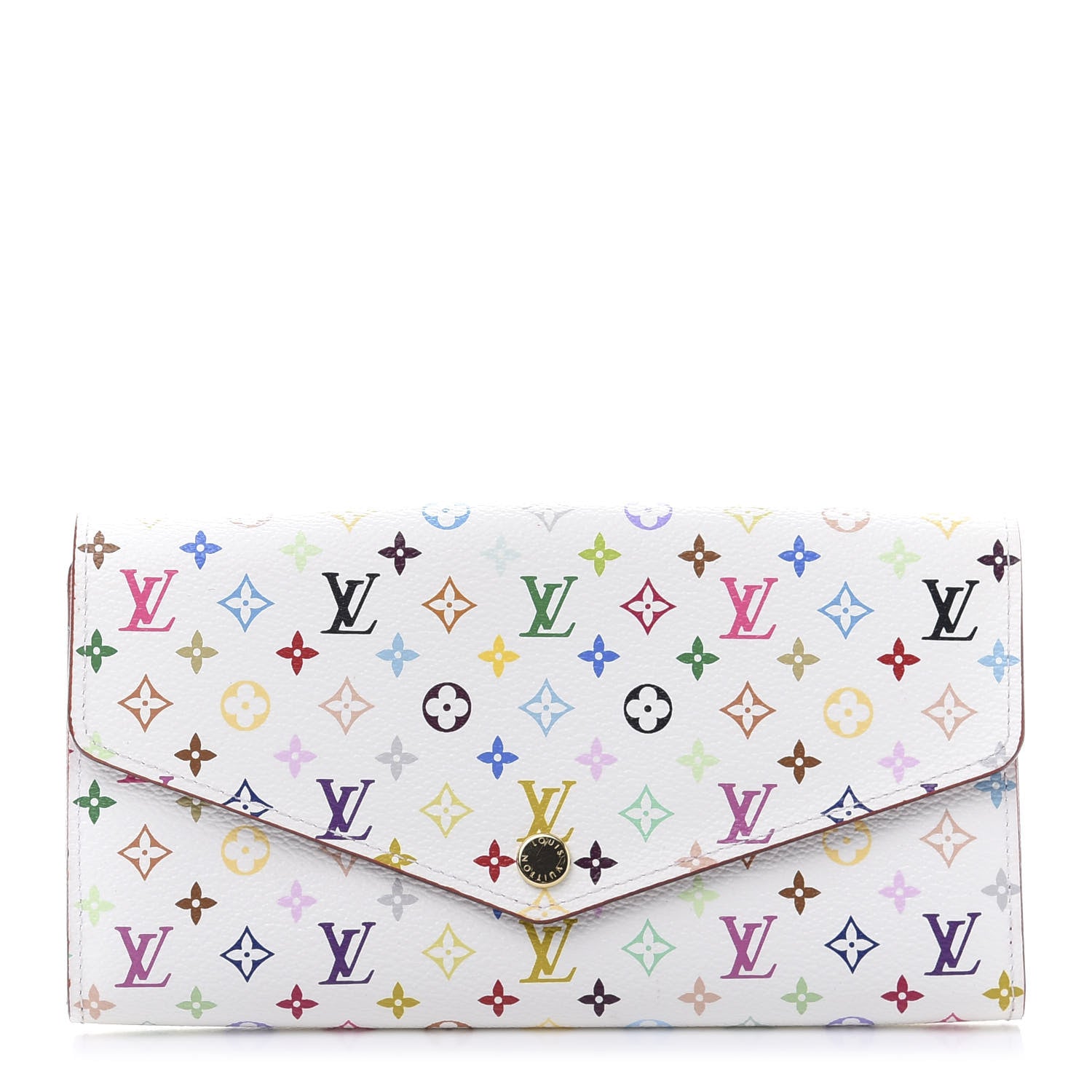 Louis Vuitton Monogram Multicolor Sarah Wallet NM White Eglantine 1 of 9