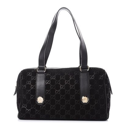 Gucci Guccissima Suede Charmy Boston Black 1 of 11