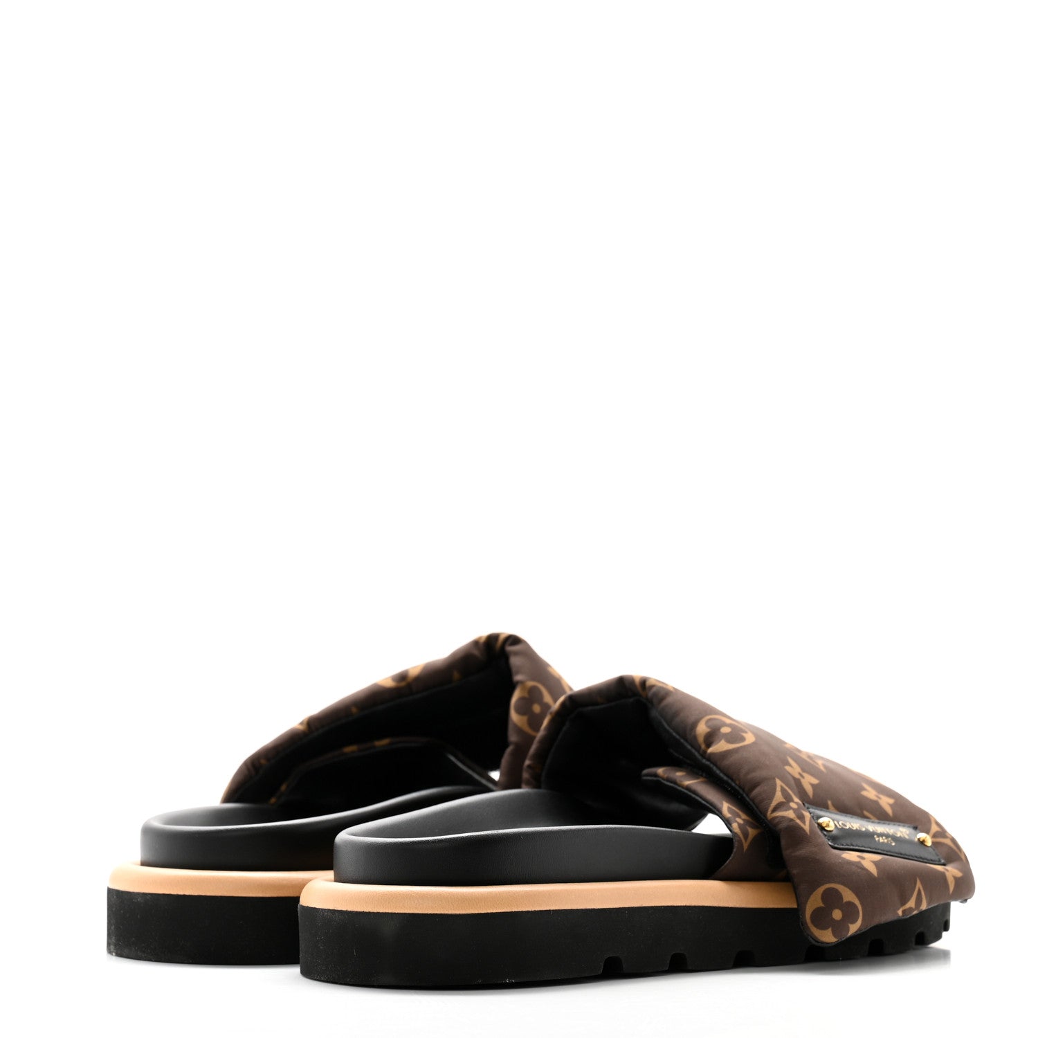 Louis Vuitton Nylon Monogram Pool Pillow Comfort Mule 38 Cacao Brown 4 of 9