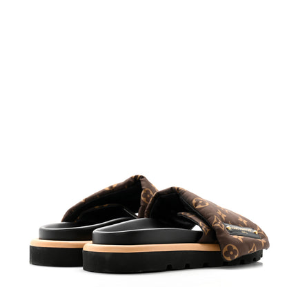 Louis Vuitton Nylon Monogram Pool Pillow Comfort Mule 38 Cacao Brown 4 of 9