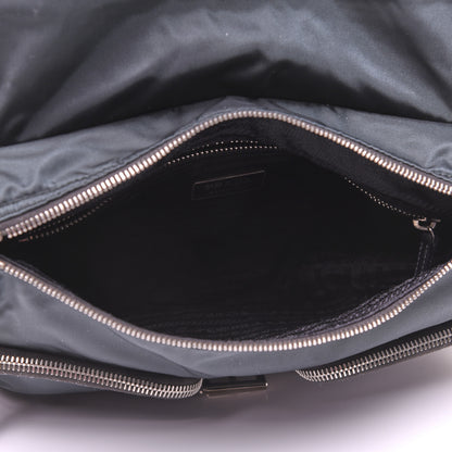 Prada Tessuto Nylon Saffiano Shoulder Bag Dark Green 5 of 18
