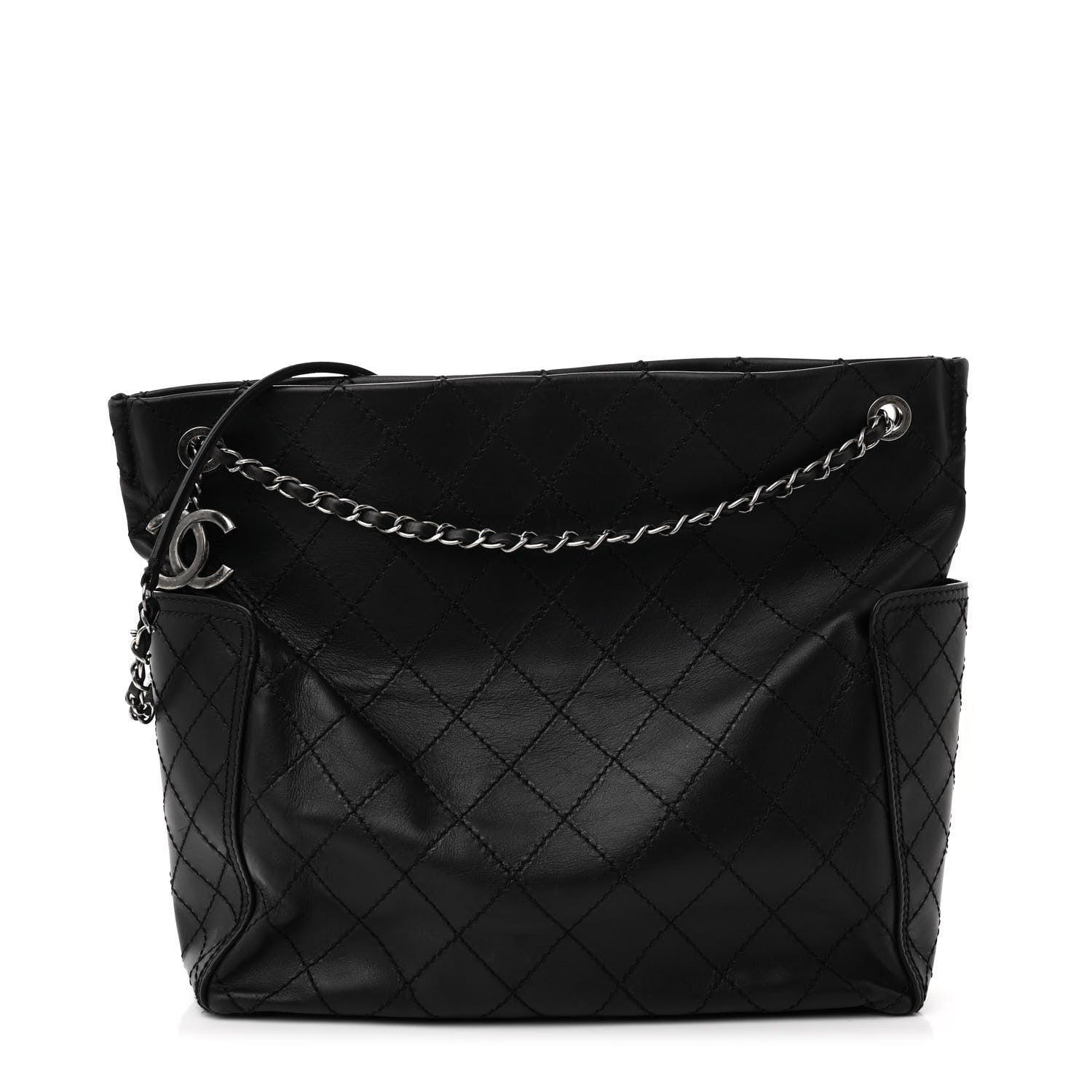 Chanel Calfskin CC Pocket Hobo Black 1 of 14