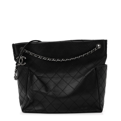 Chanel Calfskin CC Pocket Hobo Black 1 of 14