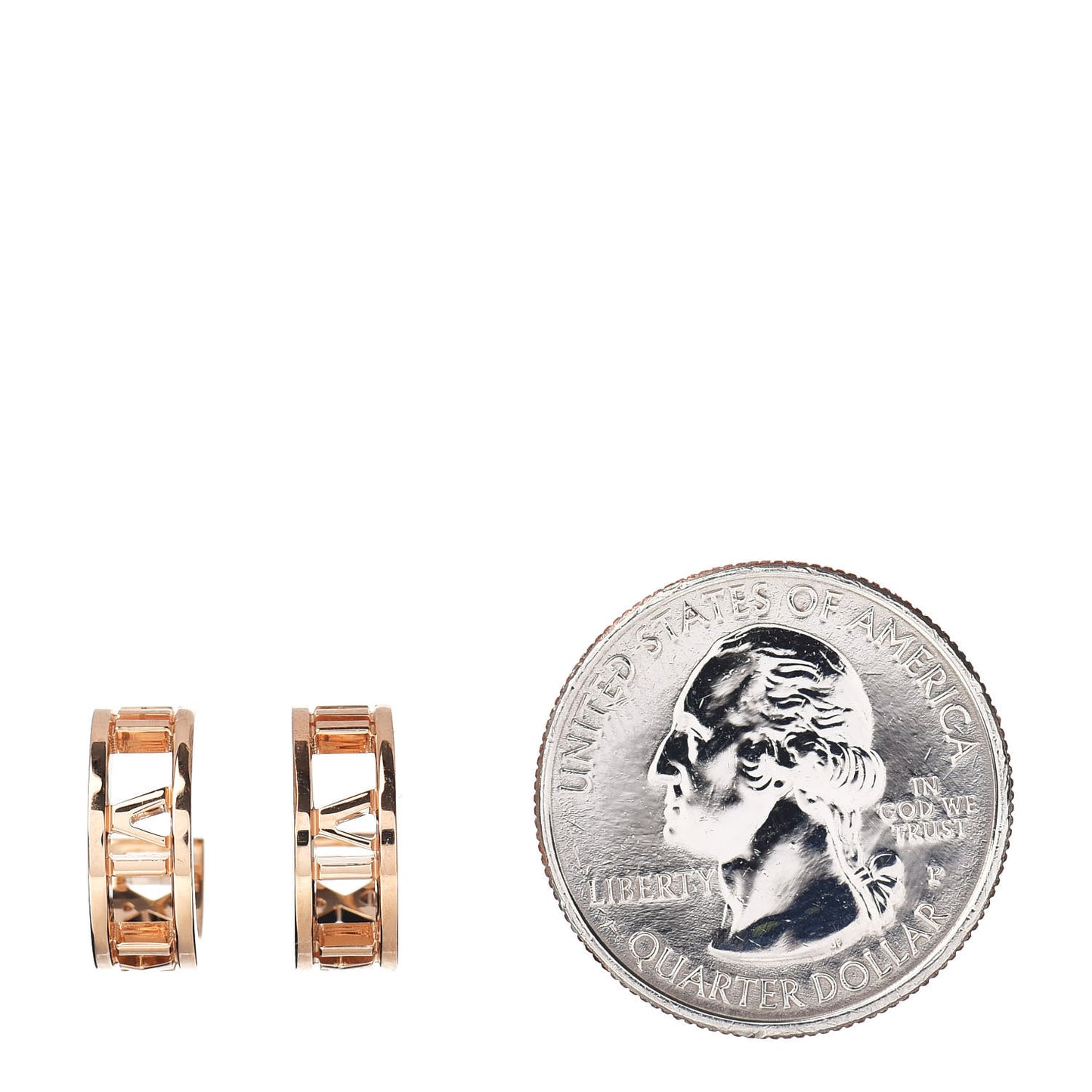 18K Rose Gold Mini Atlas Hoop Earrings