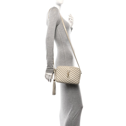 Saint Laurent Calfskin Matelasse Monogram Lou Camera Bag Crema Soft 2 of 18