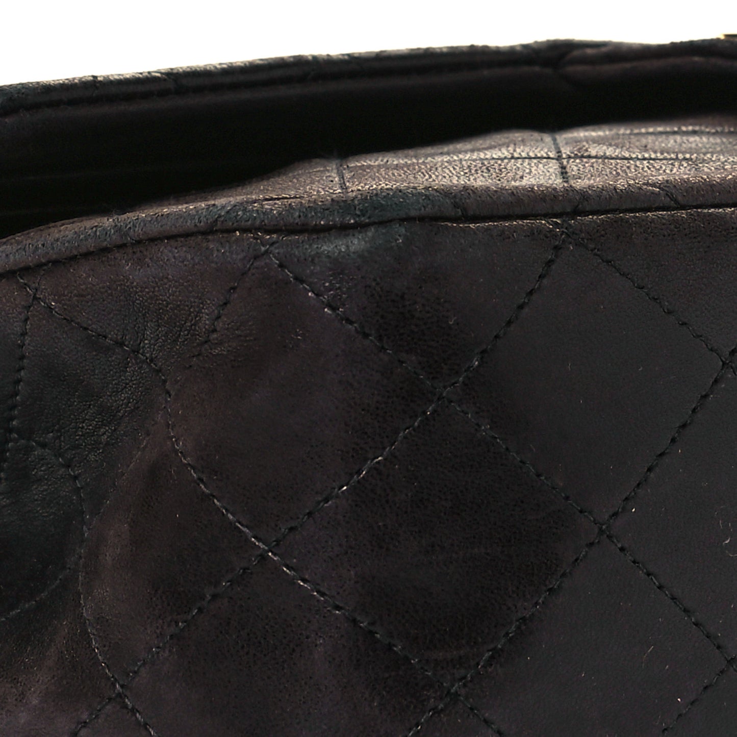 Lambskin Quilted Small Double Flap Black