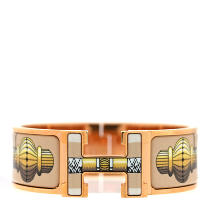Hermes Enamel Wide Print Cliquetis Clic Clac H Bracelet GM Songe Nuit 1 of 4