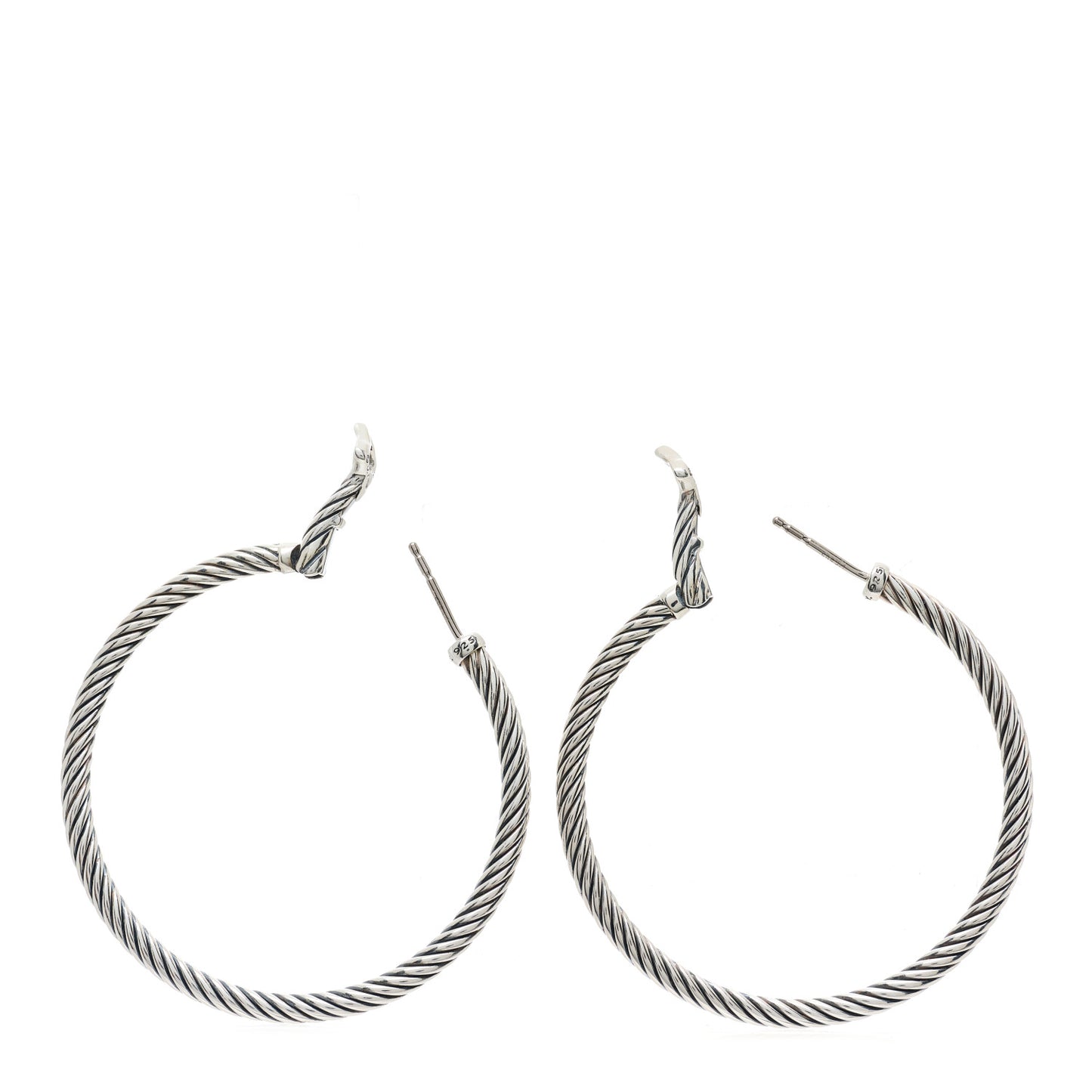 Sterling Silver Medium Cable Classics Hoop Earrings