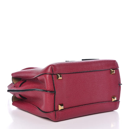MCM Grained Calfskin Mini Milla Tote Burgundy 4 of 11