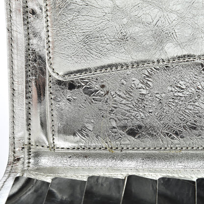 Chanel Metallic Aged Calfskin Quilted Reissue Long Flap Wallet Light Silver 9 of 16