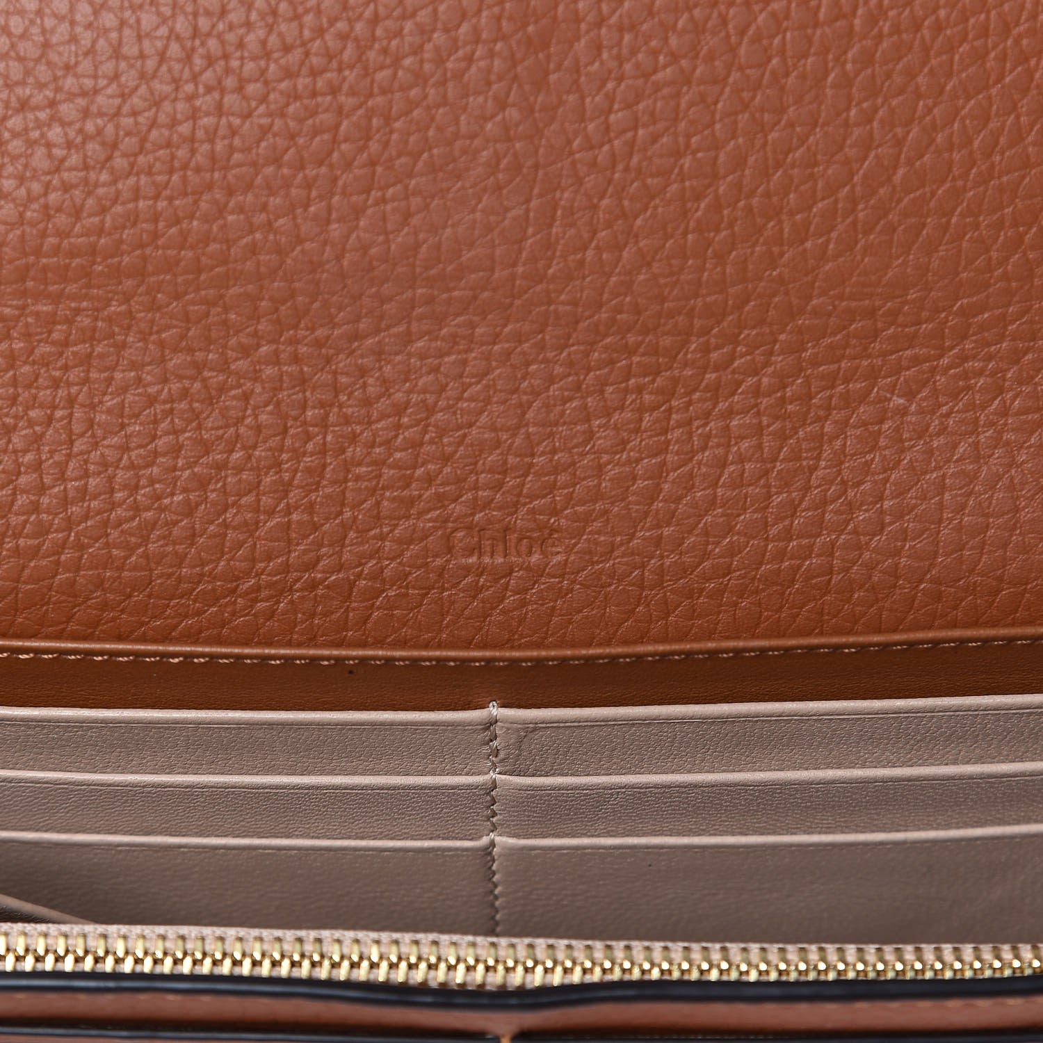 Chloe Calfskin Alphabet Long Wallet Brown 8 of 12