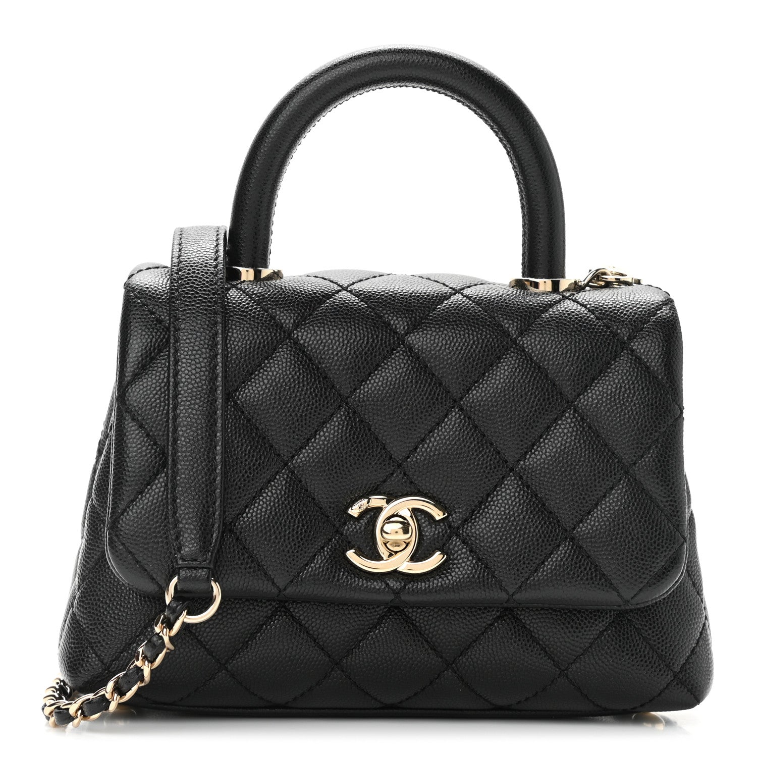 Chanel Caviar Quilted Extra Mini Coco Handle Flap Black 1 of 12