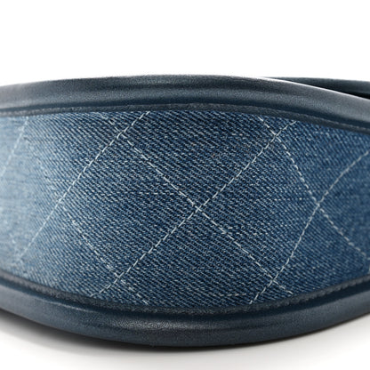 Chanel Washed Denim Quilted Small Messenger Flap Blue 10 of 10