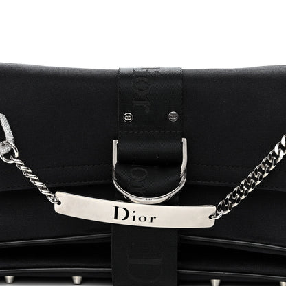 Christian Dior Silk Jersey Crystal Hardcore Clutch Black 7 of 12
