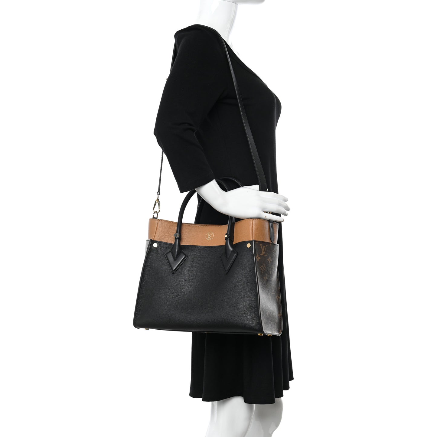 Calfskin Monogram On My Side Black