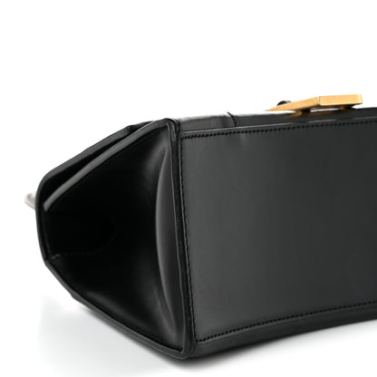 Balenciaga Shiny Box Calfskin Small Hourglass Top Handle Bag Black 7 of 8