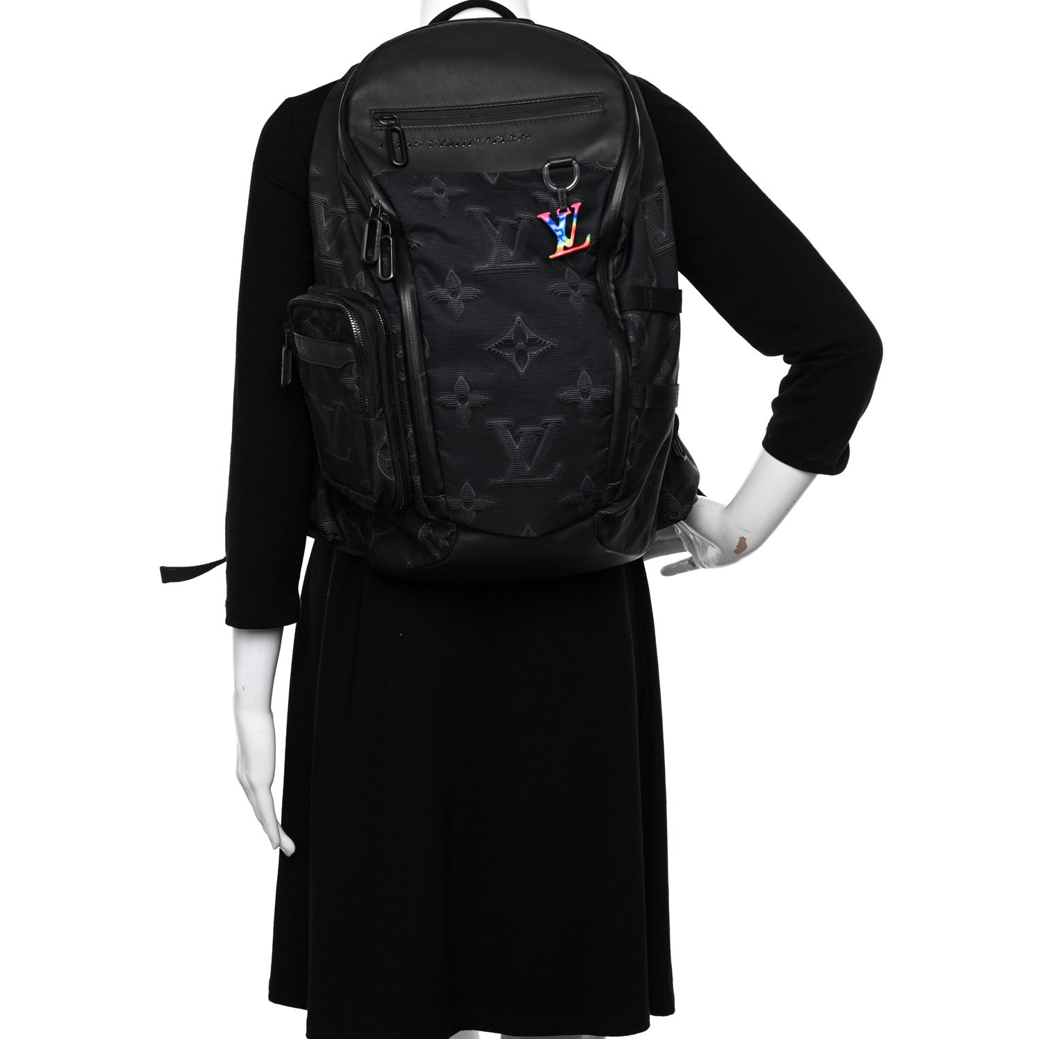 Louis Vuitton Monogram 3D 2054 Mountain Backpack Grey Black Rainbow 2 of 11