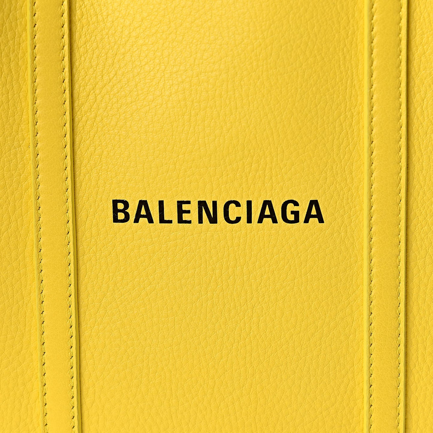 Smooth Calfskin Logo XXS Everyday Tote Jaune Soleil Black