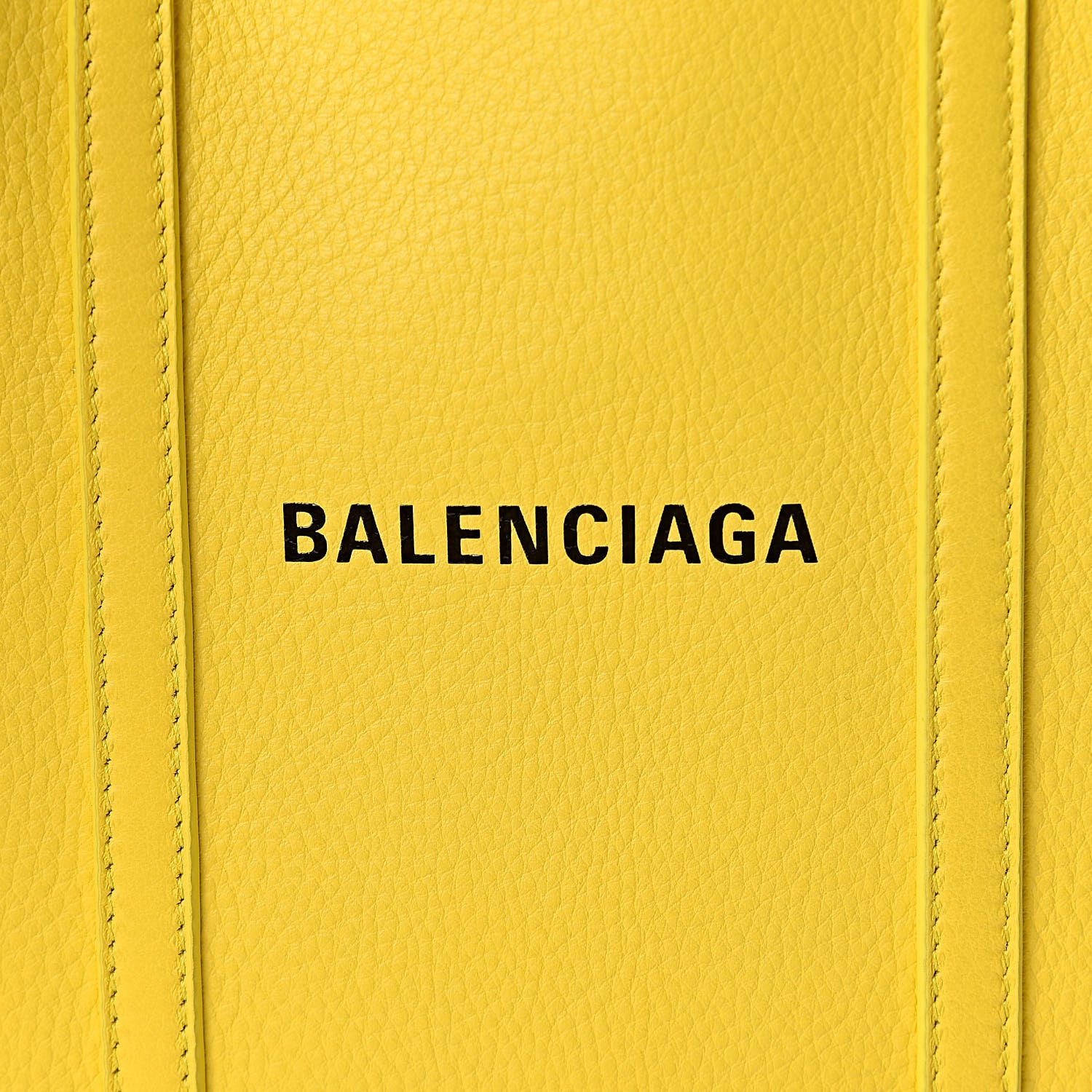 Balenciaga Smooth Calfskin Logo XXS Everyday Tote Jaune Soleil Black 7 of 8
