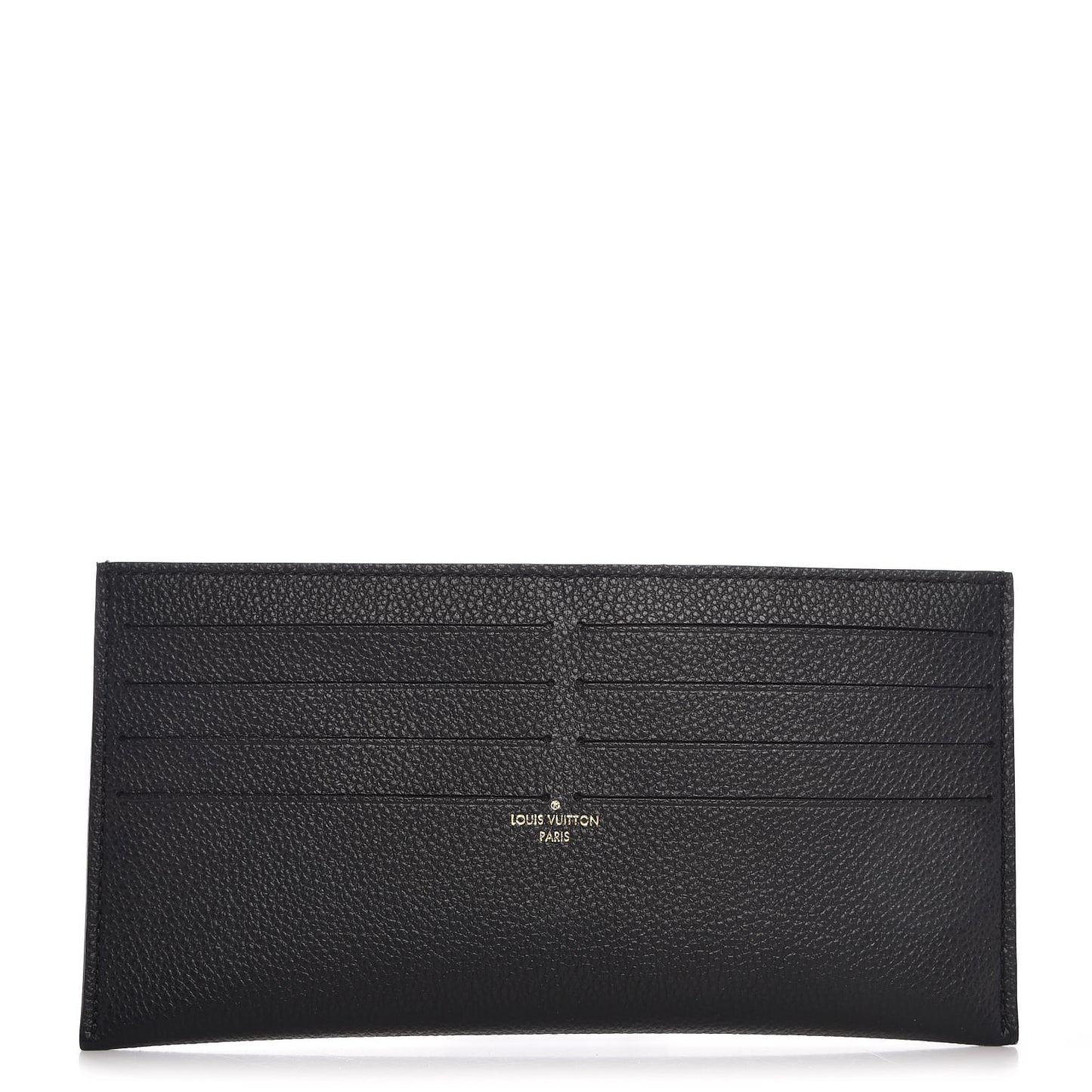 Calfskin Felicie Chain Wallet Card Holder Insert Black