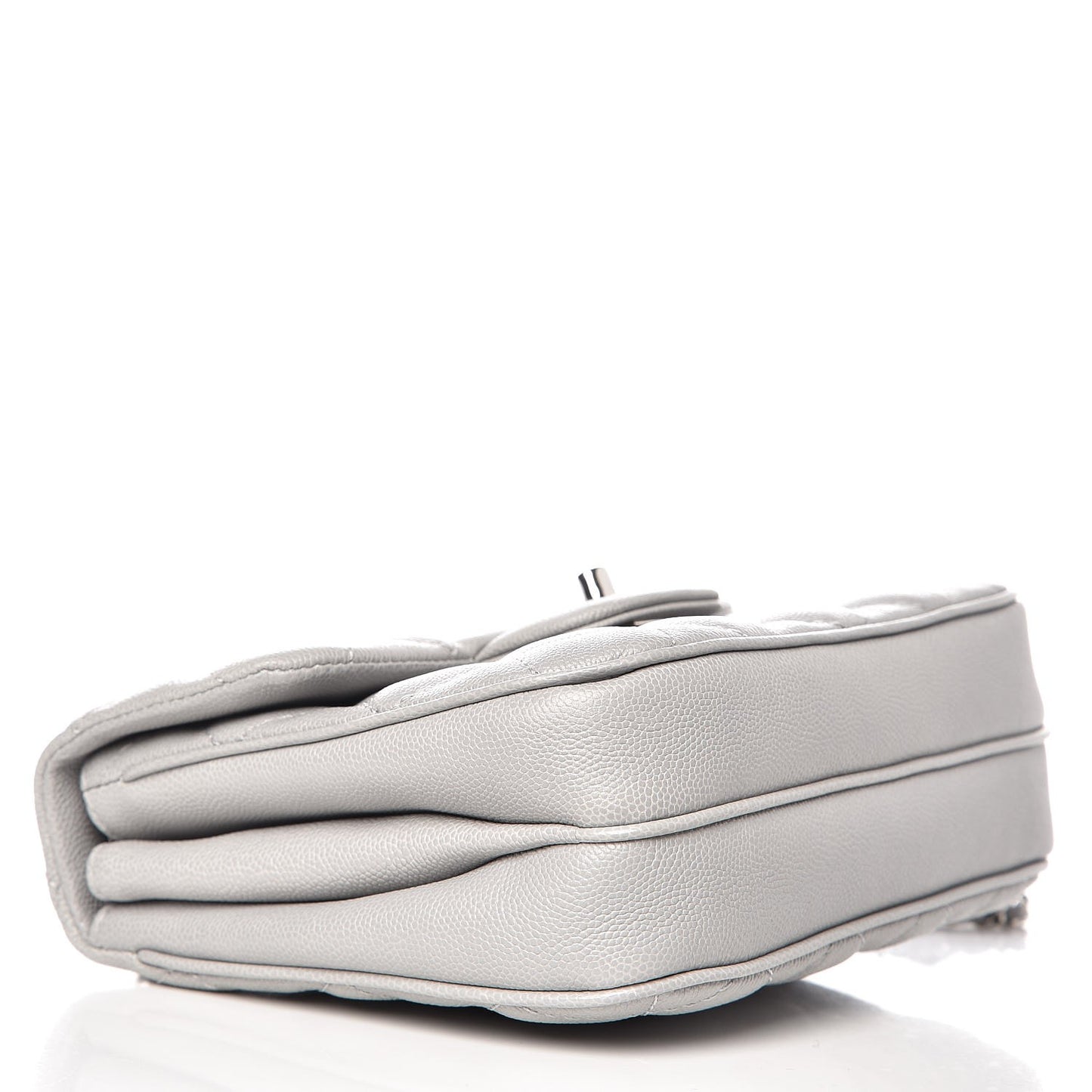Caviar Quilted Small Urban Companion Flap Grey