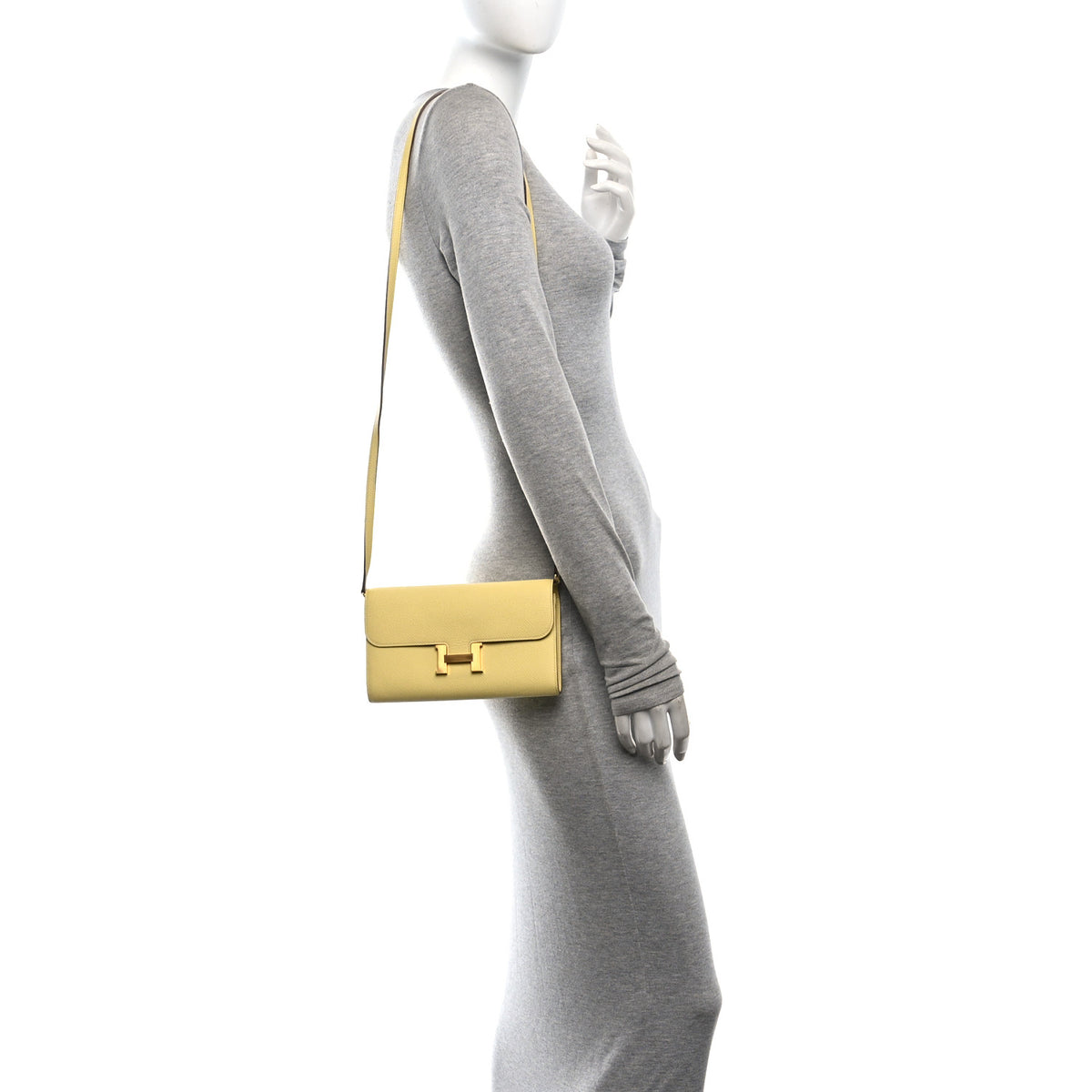 Epsom Constance Long Wallet To Go Wallet Jaune Poussin