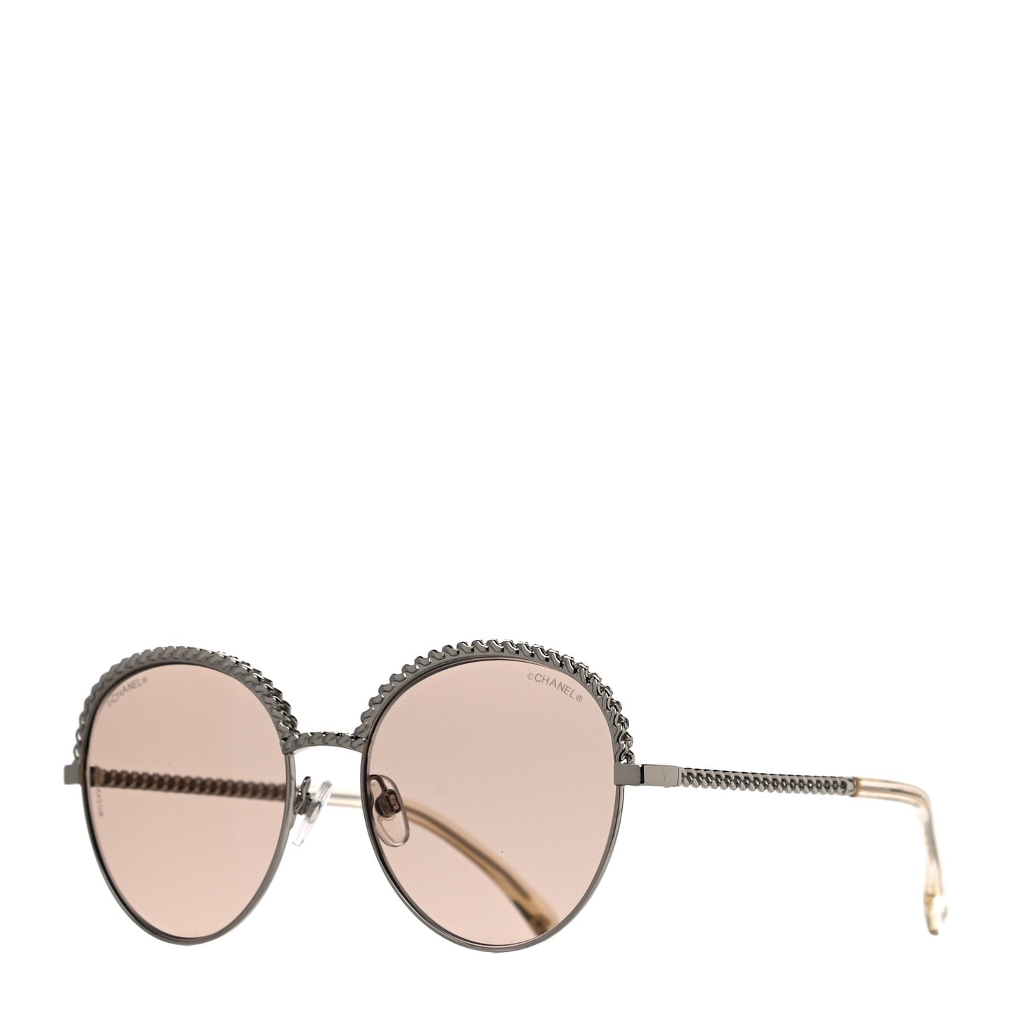 Chain Pantos Sunglasses 4242 Silver Brown