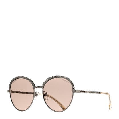 Chanel Chain Pantos Sunglasses 4242 Silver Brown 1 of 8