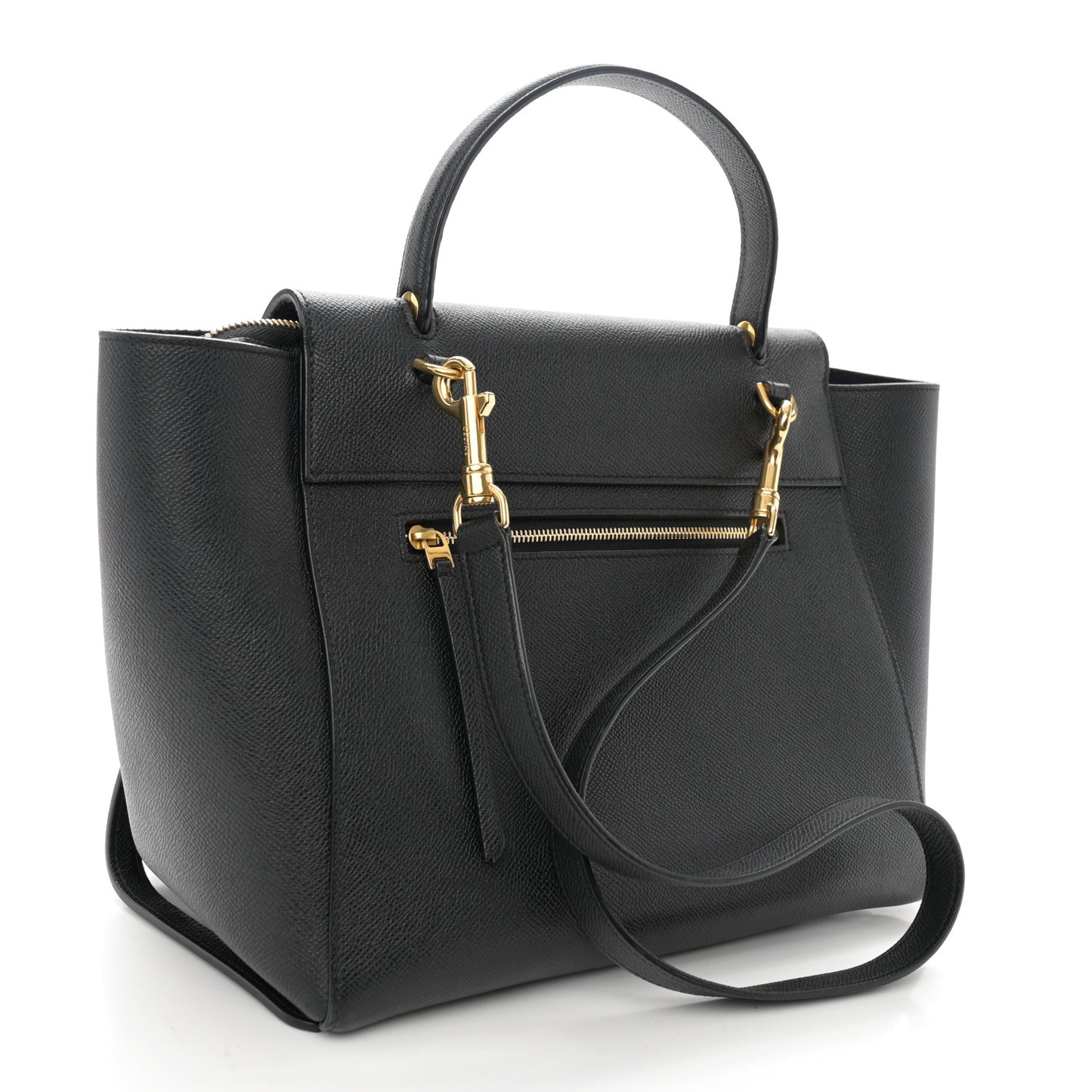 Grained Calfskin Mini Belt Bag Black